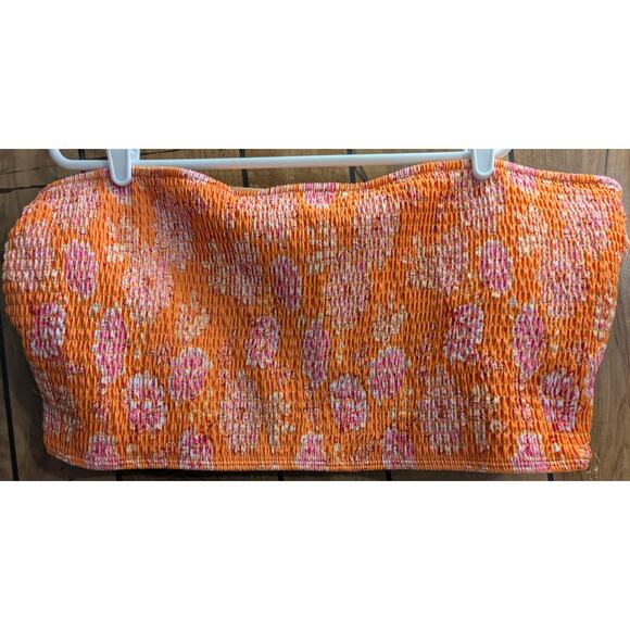 Old Navy Tube Swim Top Shirt‎ Plus Size 4X 4 Super Stay Put Silicone Floral New - Picture 1 of 5